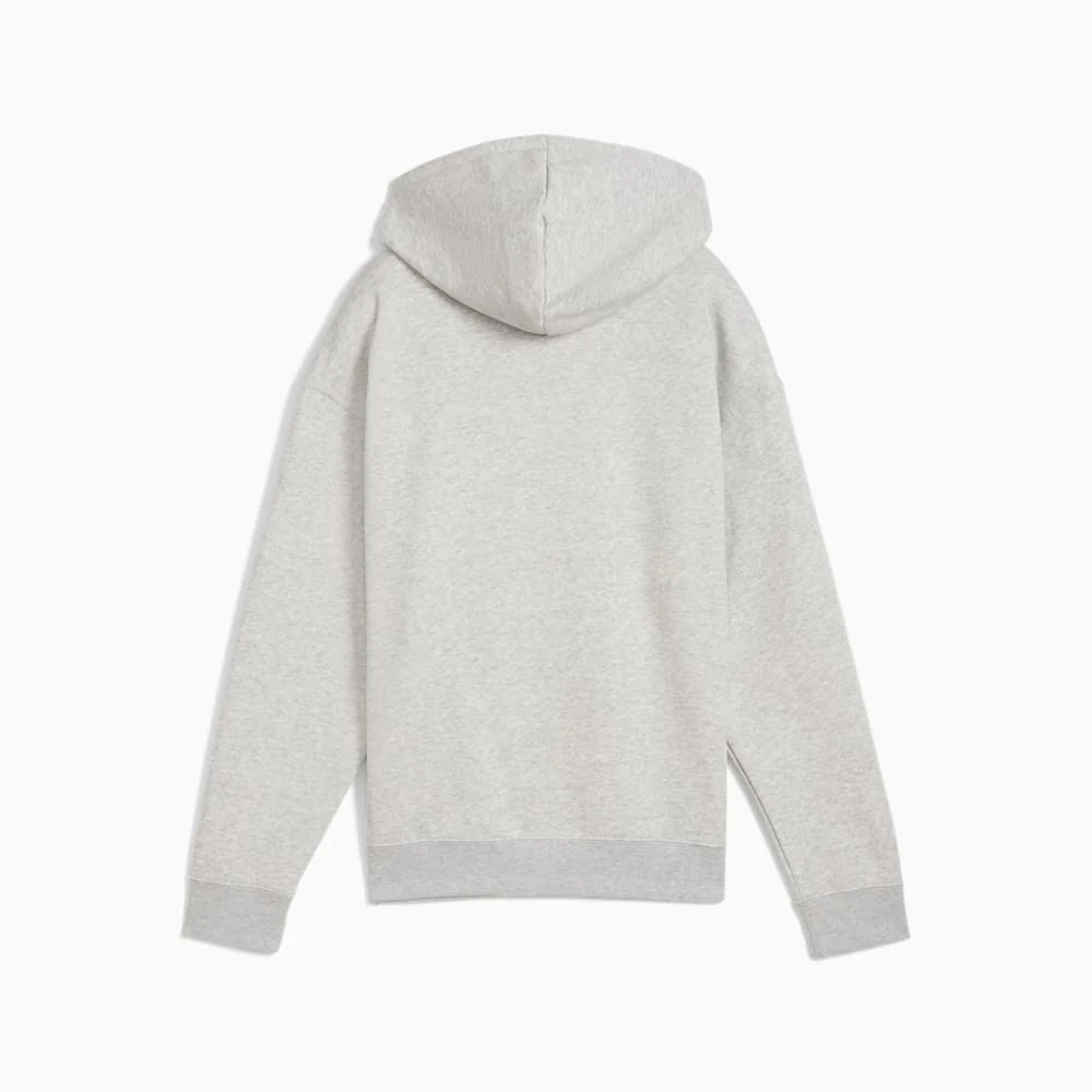 Puma Women's Essentials Comfort Fleece Grey Hoodie - Image 3