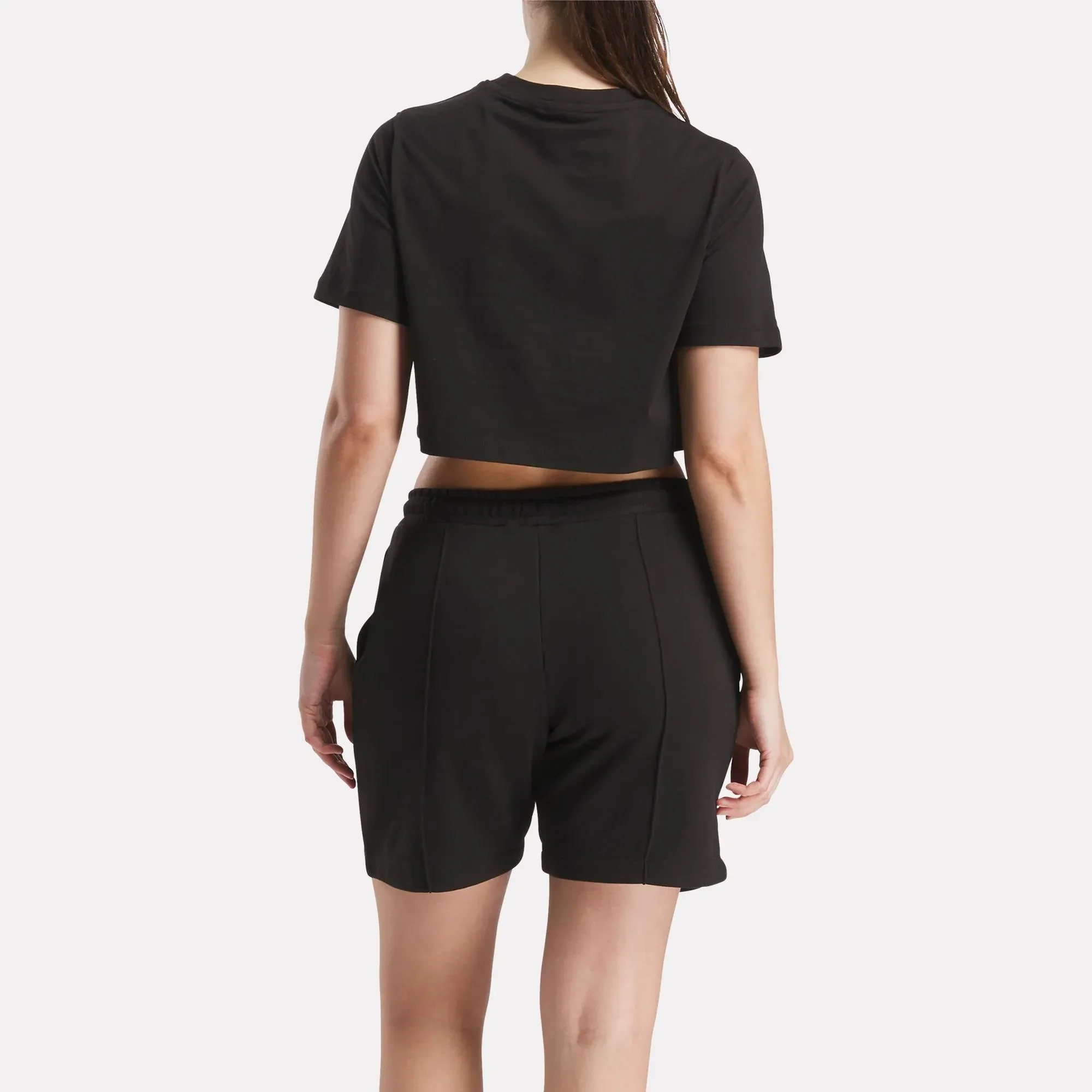 Reebok Women's Clara Black Crop Tee - Image 3