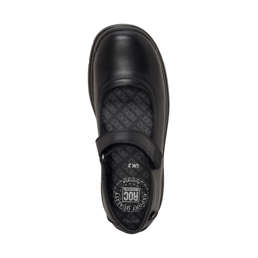 Roc Boots Junior Roulette Strap Black Leather School Shoes - Image 2