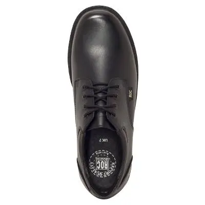 Roc Men's Senior Report Leather Triple Black School Shoe - Image 3